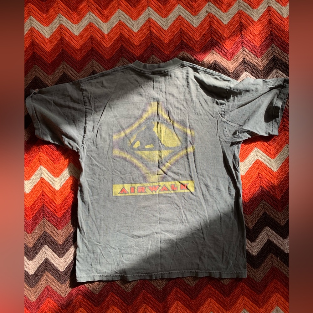 Airwalk Charcoal Tee with Yellow Graphic